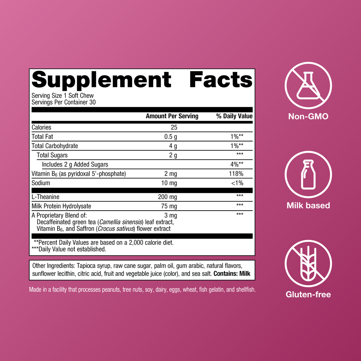 HerWellness™ Rapid Stress Relief Supplement Facts