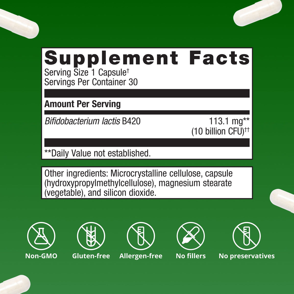UltraFlora® Control Probiotic Supplement Facts