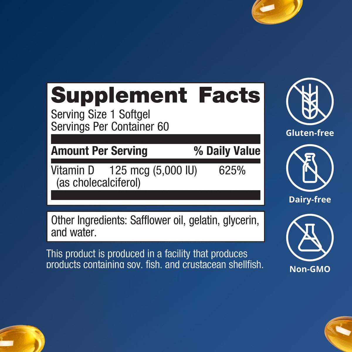 Vitamin D3 5000 Supplement Facts
