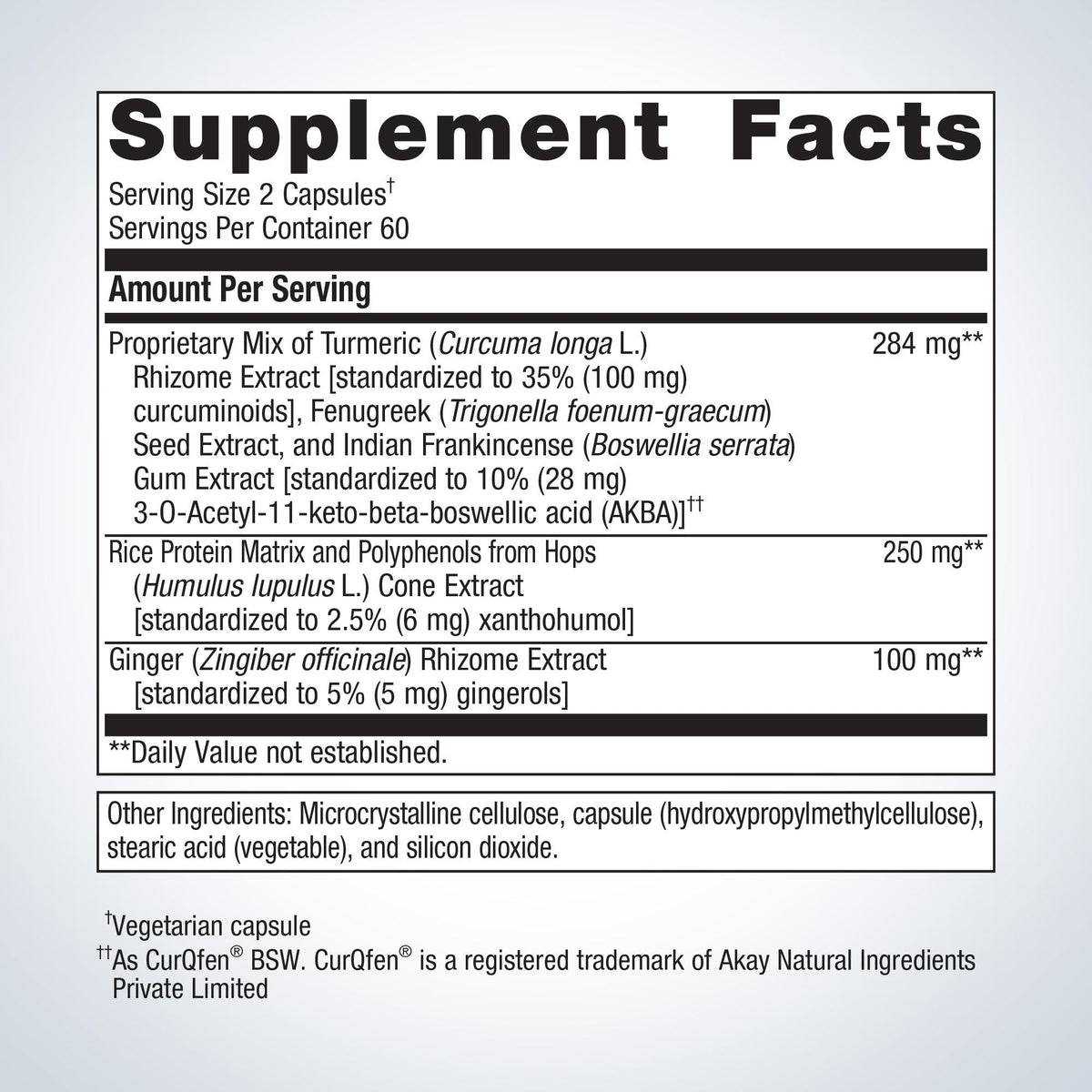 Inflavonoid Intensive Care® Supplement Facts