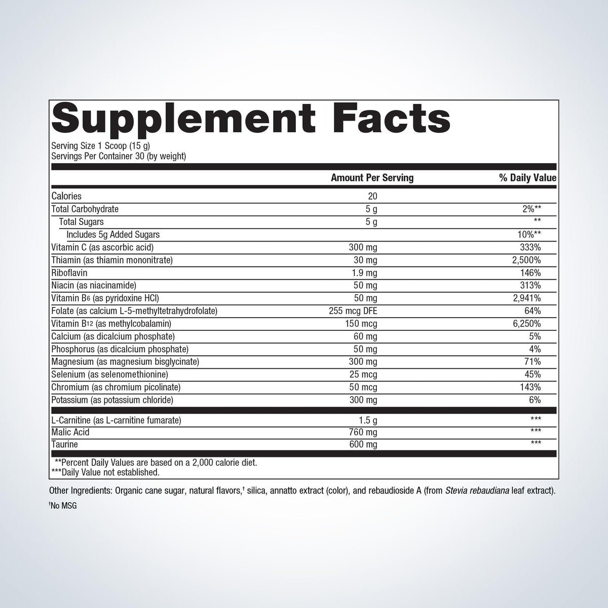 MitoVive™ Supplement Facts