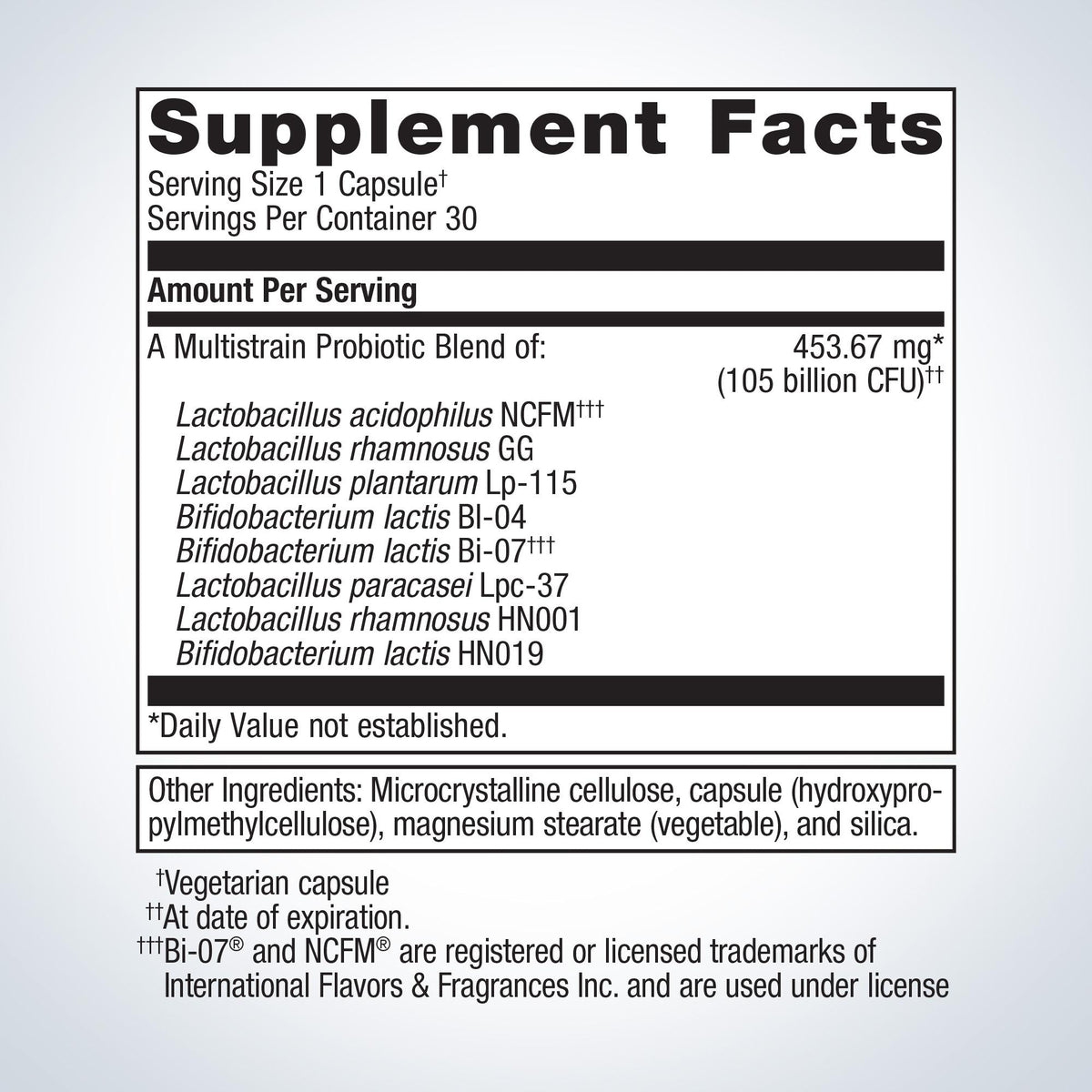 UltraFlora® BiomePro Probiotic Supplement Facts