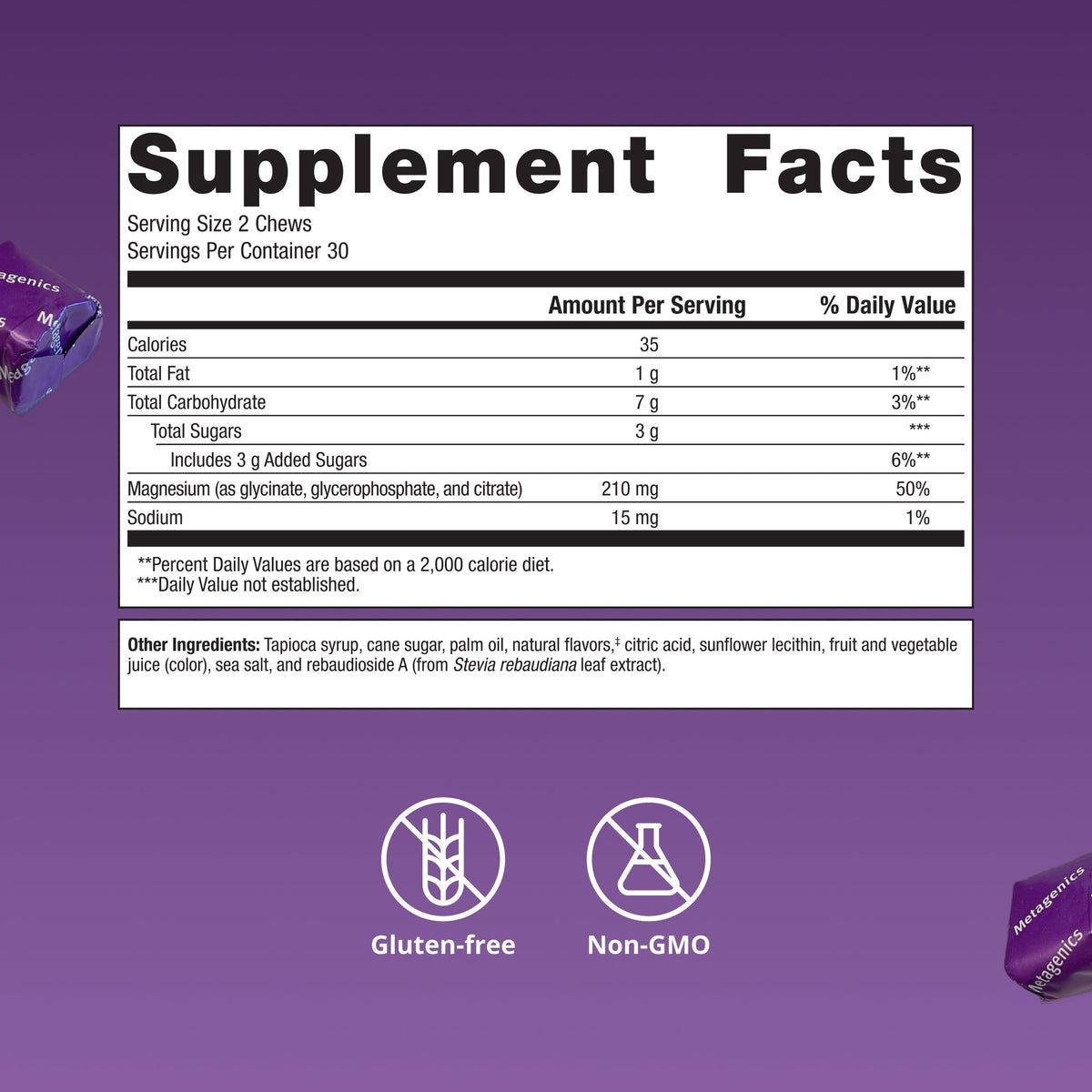 MagActive® 3-in-1 Magnesium Chews Supplement Facts