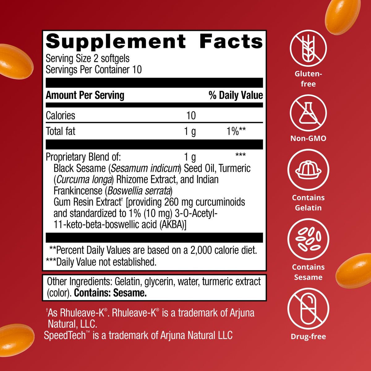 Rapid Relief Supplement Facts