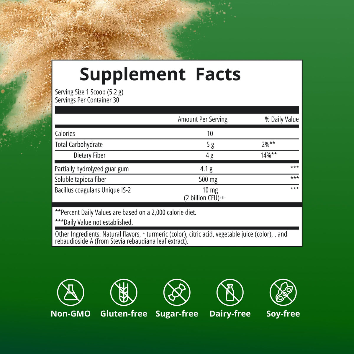UltraFlora® Fiber, Prebiotic & Probiotic Supplement Facts