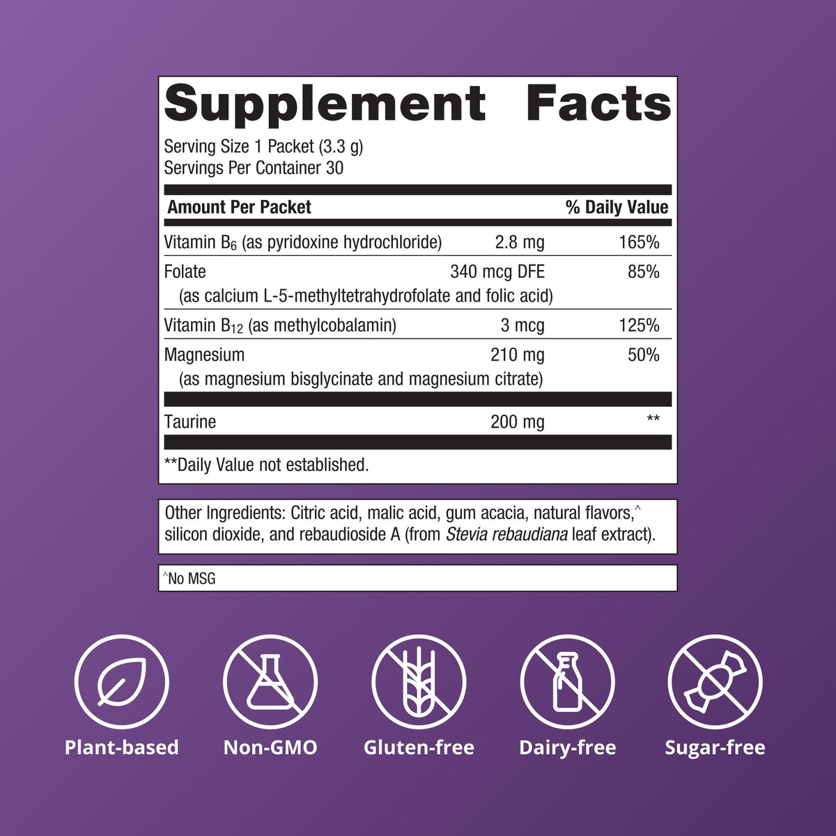 MagActive® Magnesium Relax Powder Supplement Facts