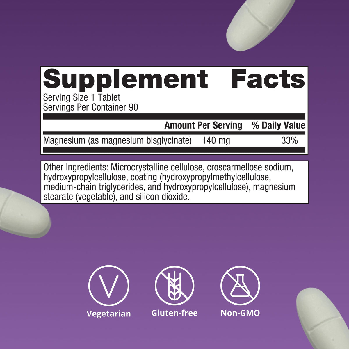 Magnesium Glycinate Extra Strength Supplement Facts