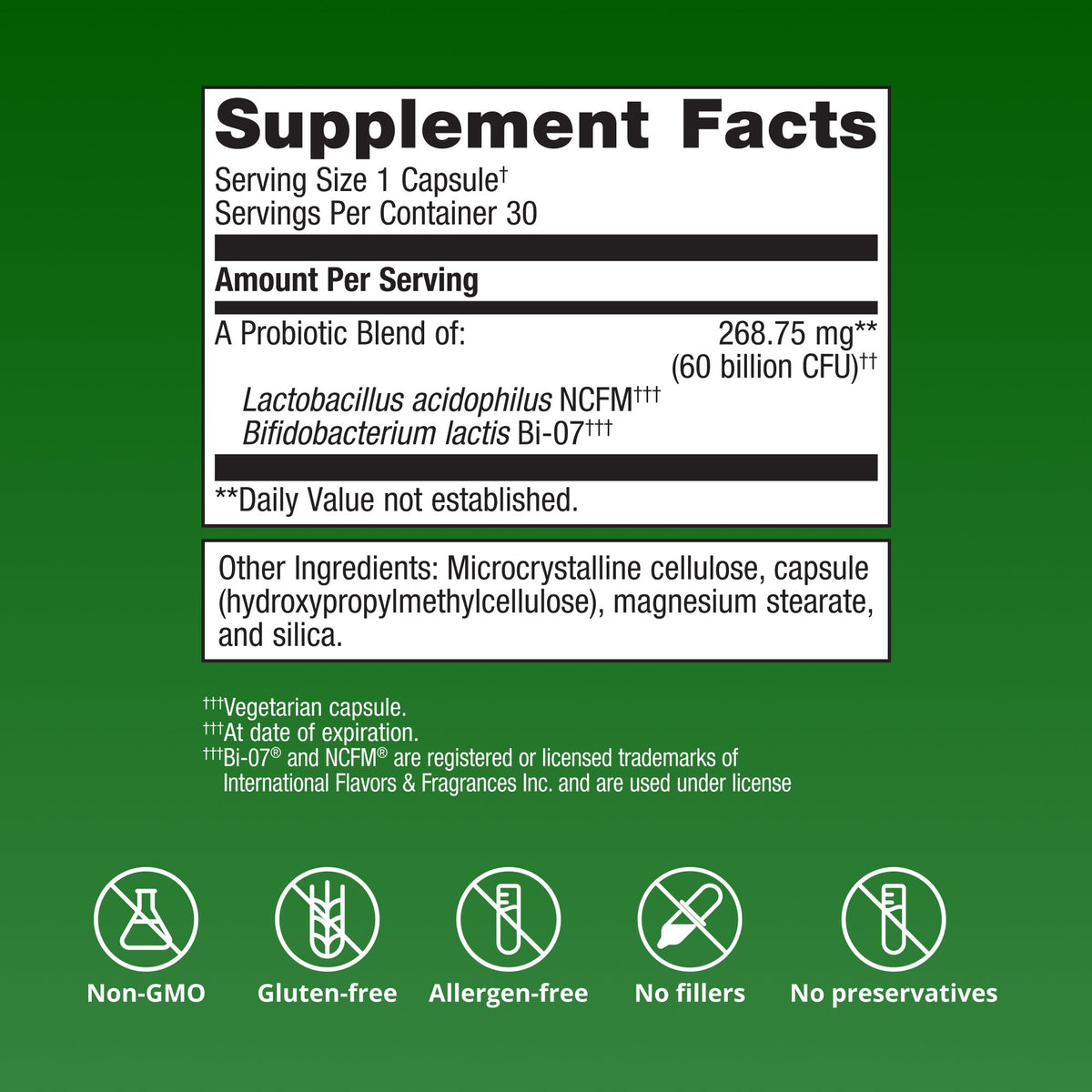 UltraFlora® IB Probiotic Supplement Facts