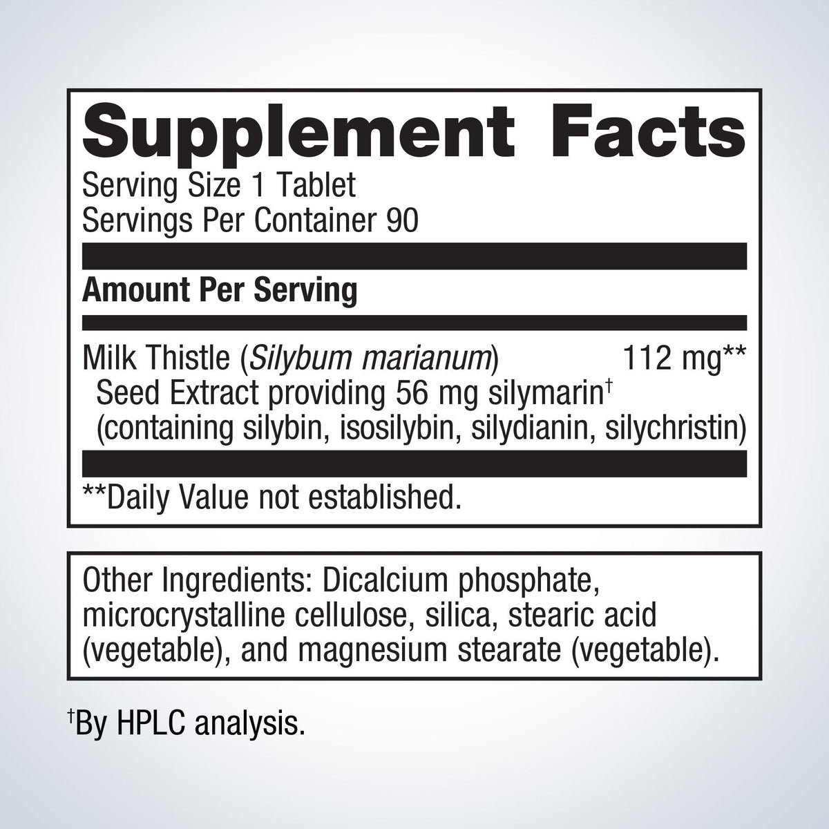 Milk Thistle Extract Supplement Facts