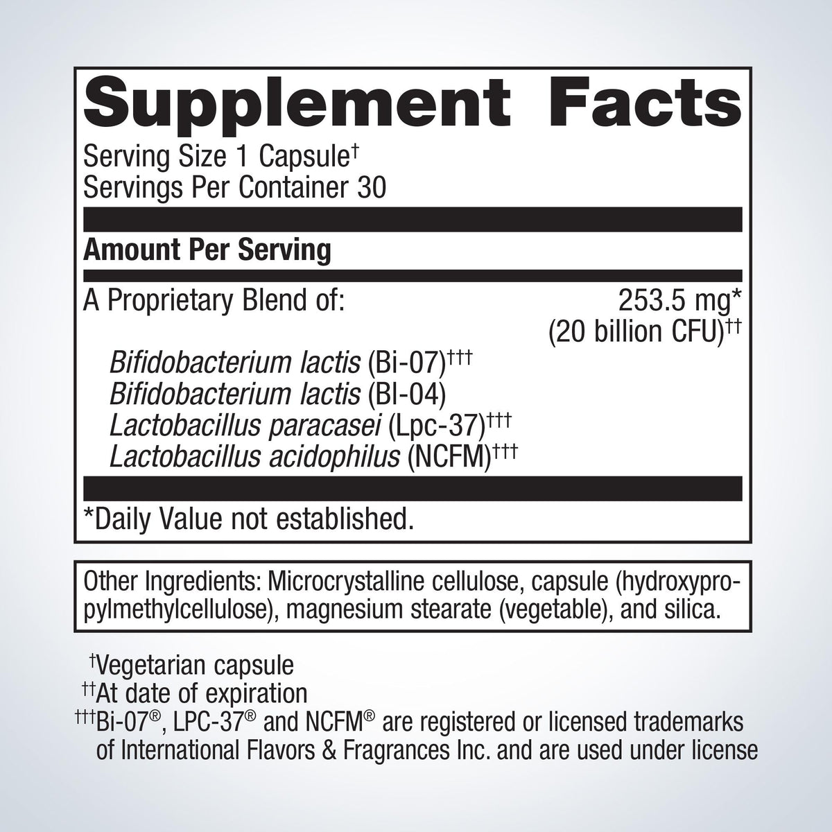 UltraFlora® Restore Probiotic Supplement Facts
