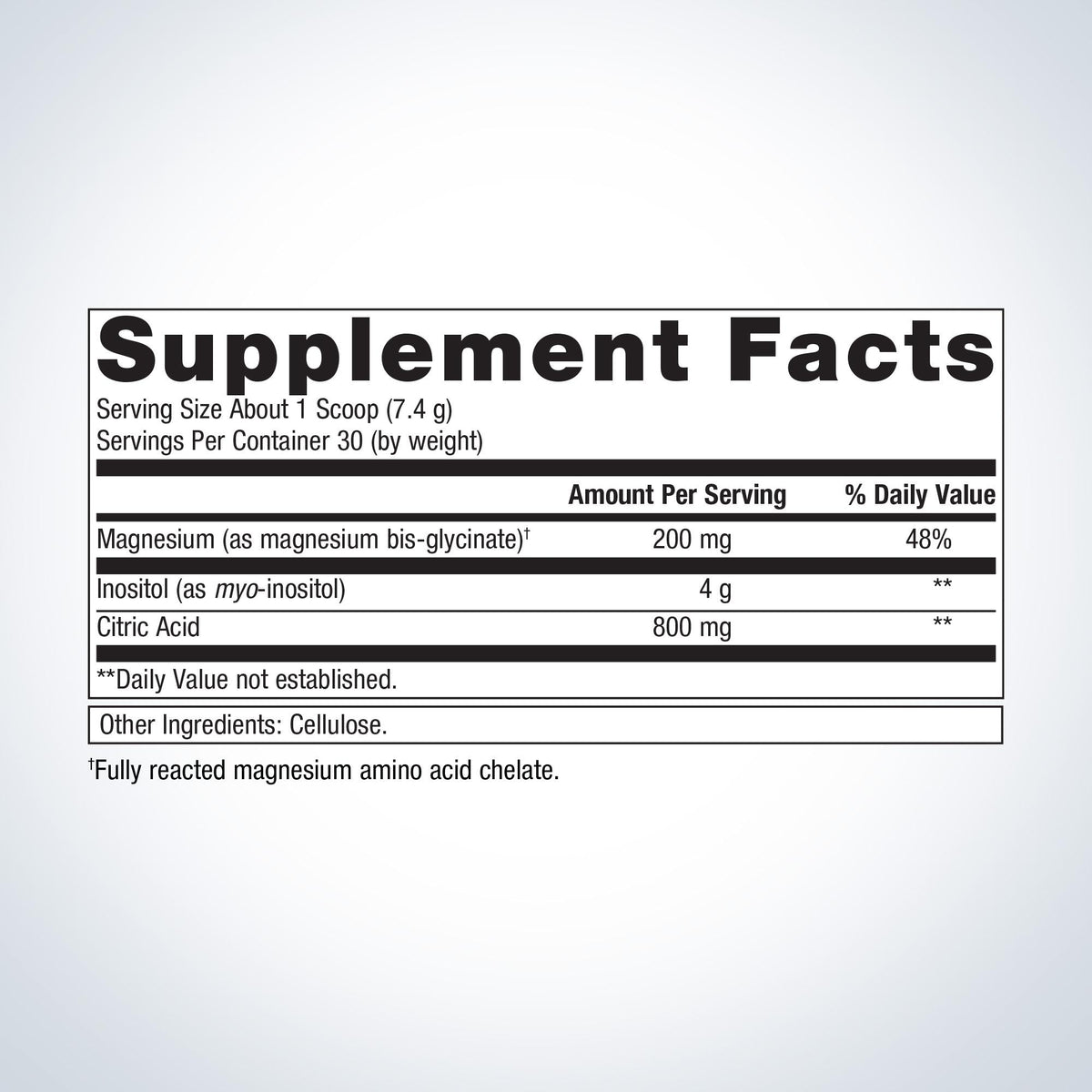 Myo-Inositol Plus Supplement Facts