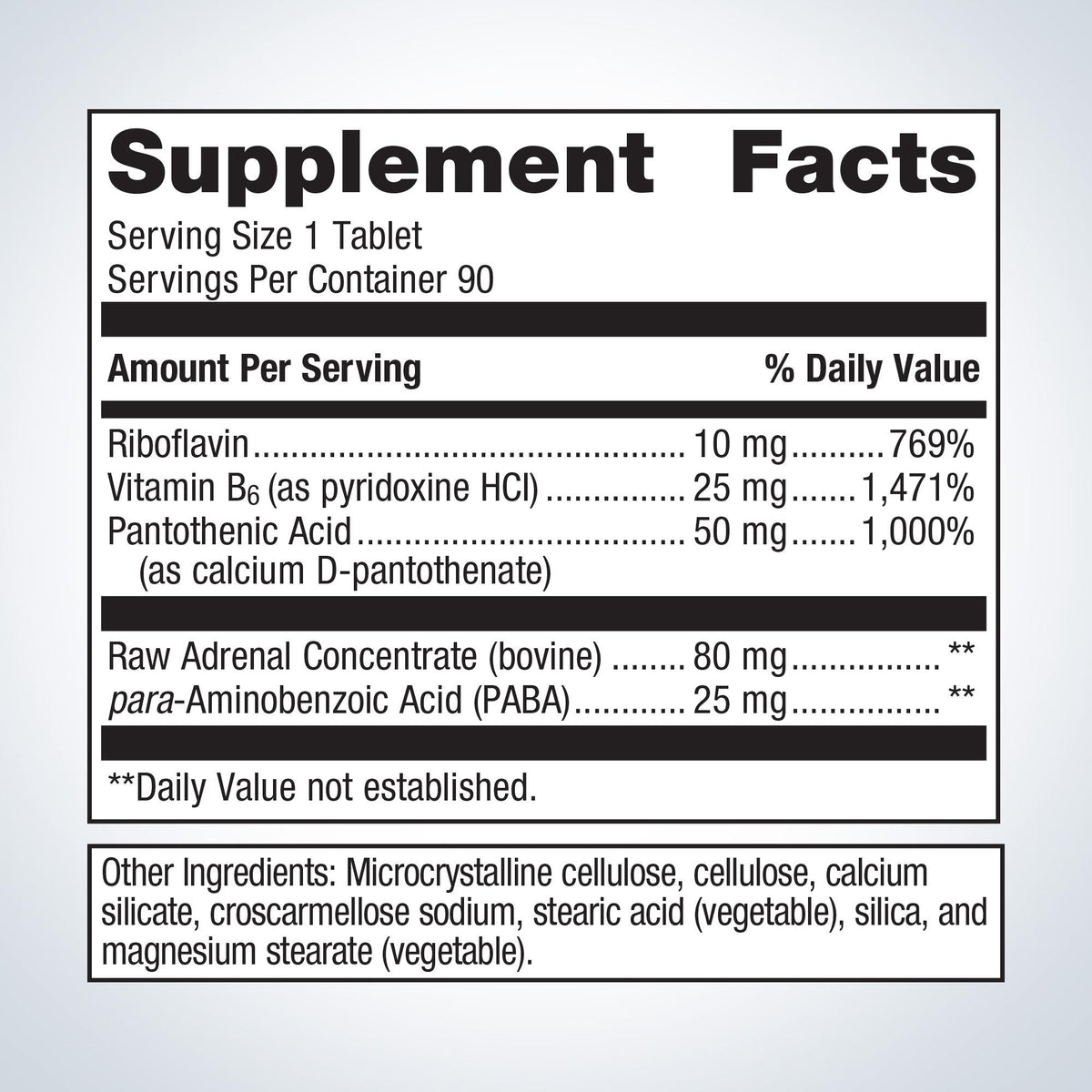 Adrenogen® Supplement Facts