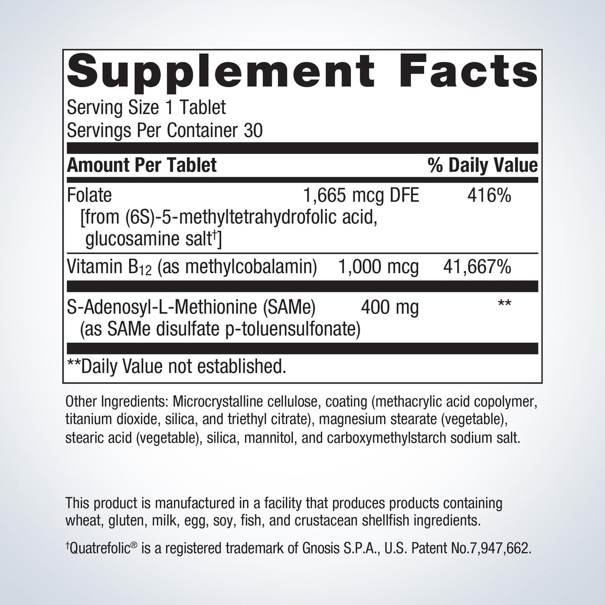 Blisphora® Supplement Facts