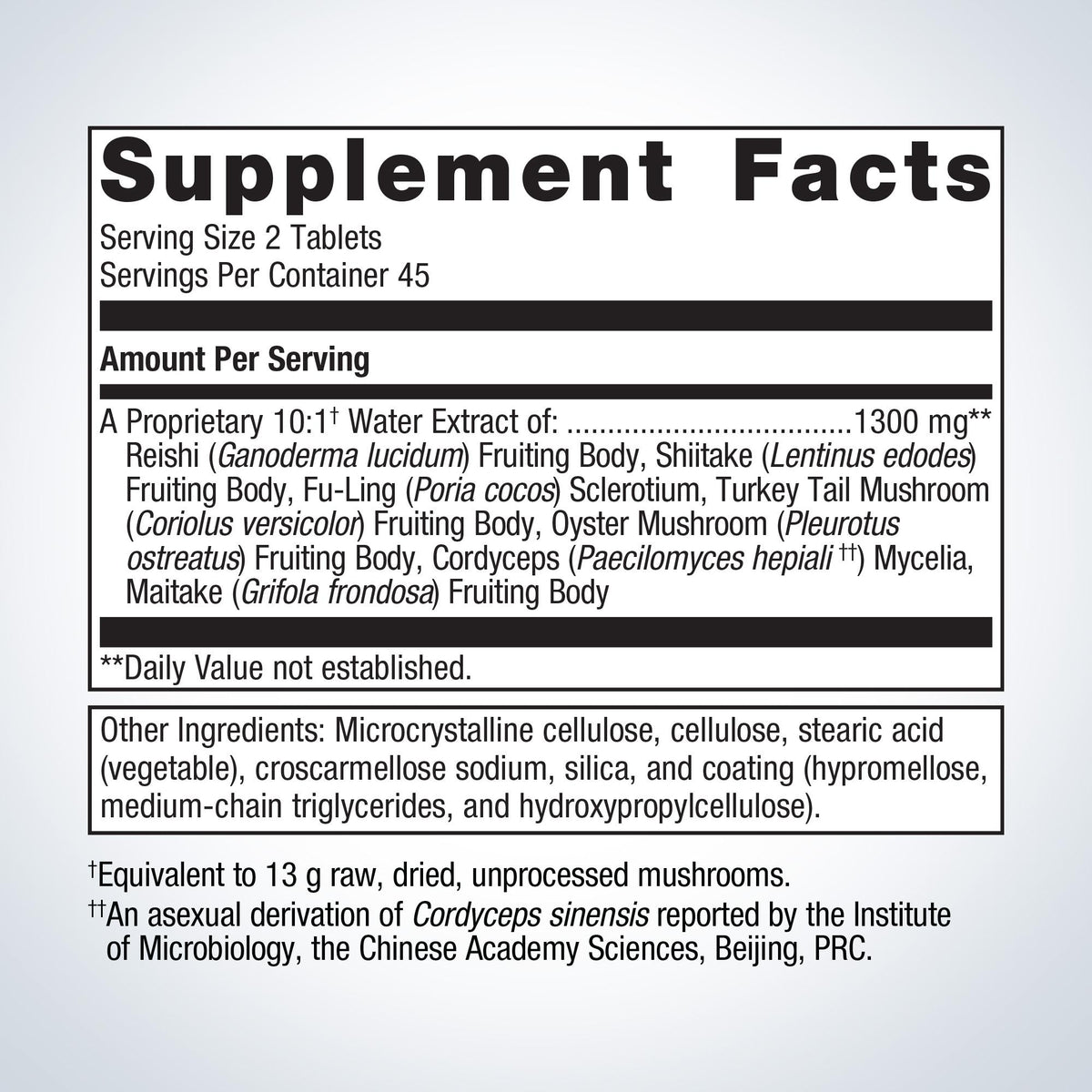 Mycotaki® Supplement Facts