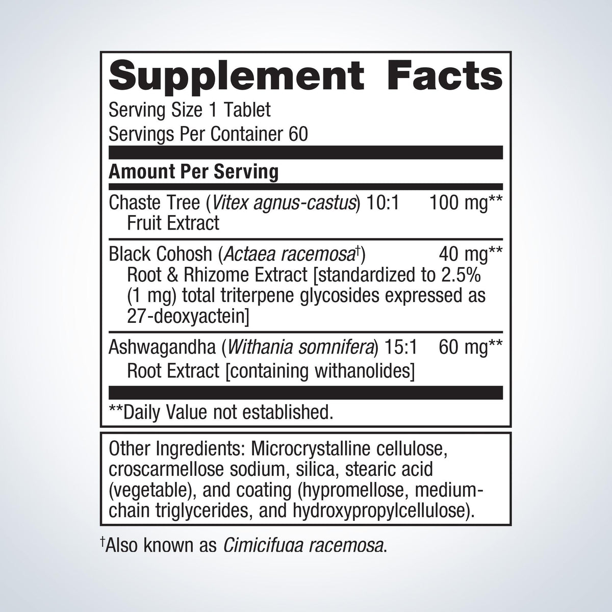 Chasteberry Plus® Supplement Facts