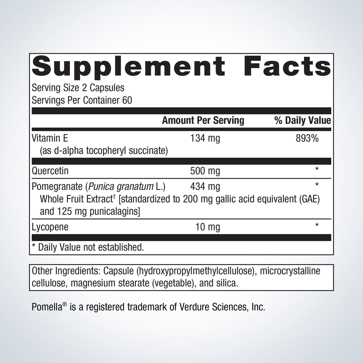 CardioLux™ HDL Cholesterol Supplement Supplement Facts