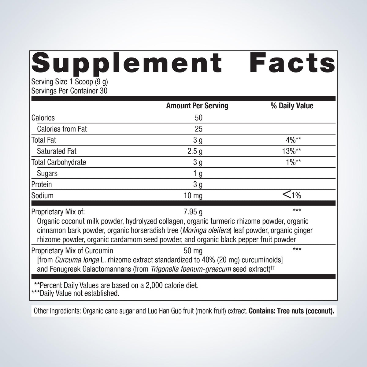 Golden Fusion® Supplement Facts