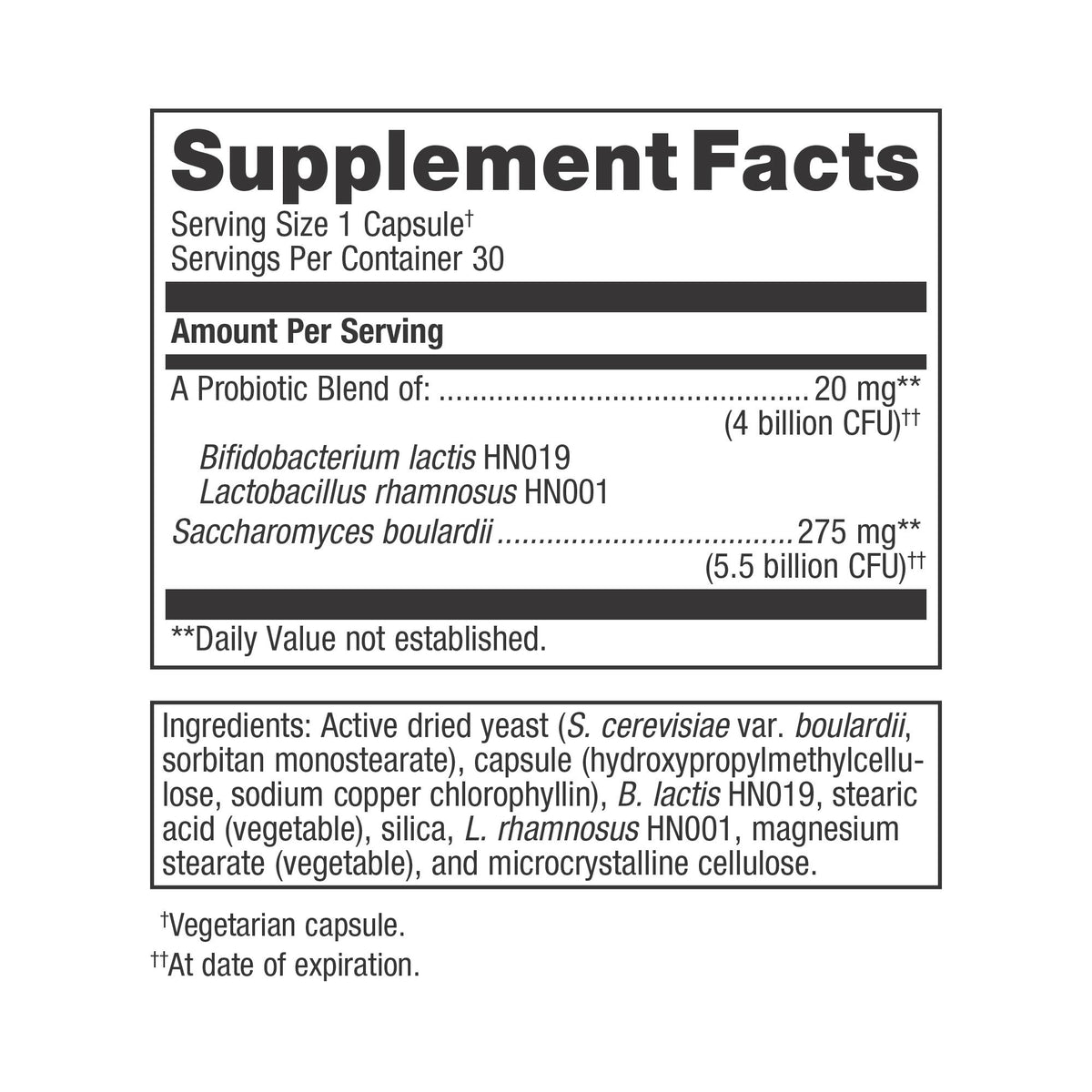 UltraFlora® Acute Care Probiotic Supplement Facts