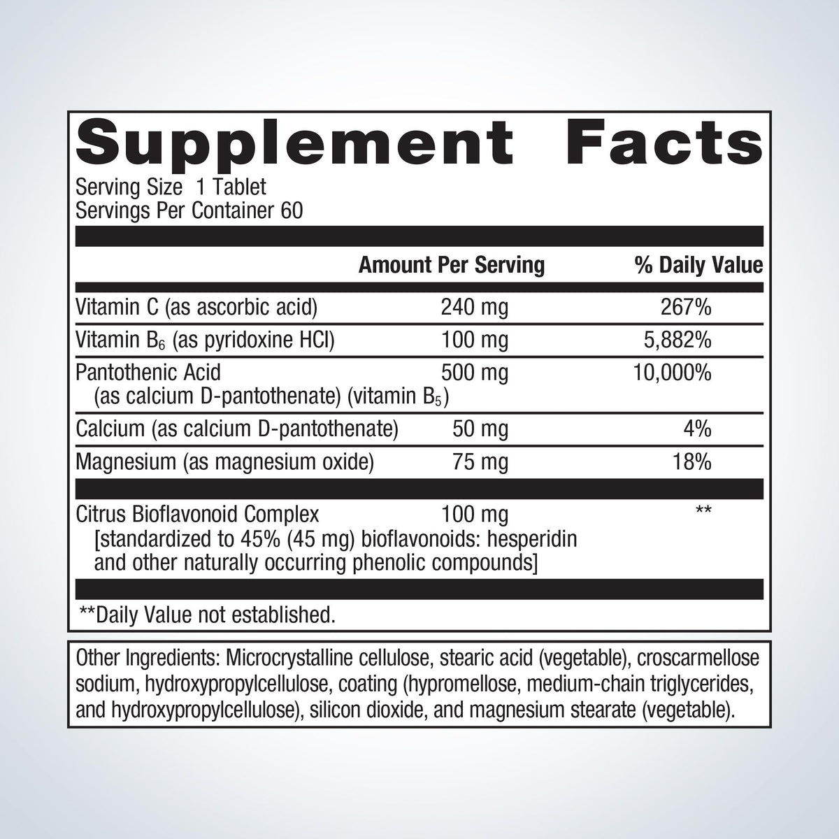 Cortico-B5B6® Supplement Facts